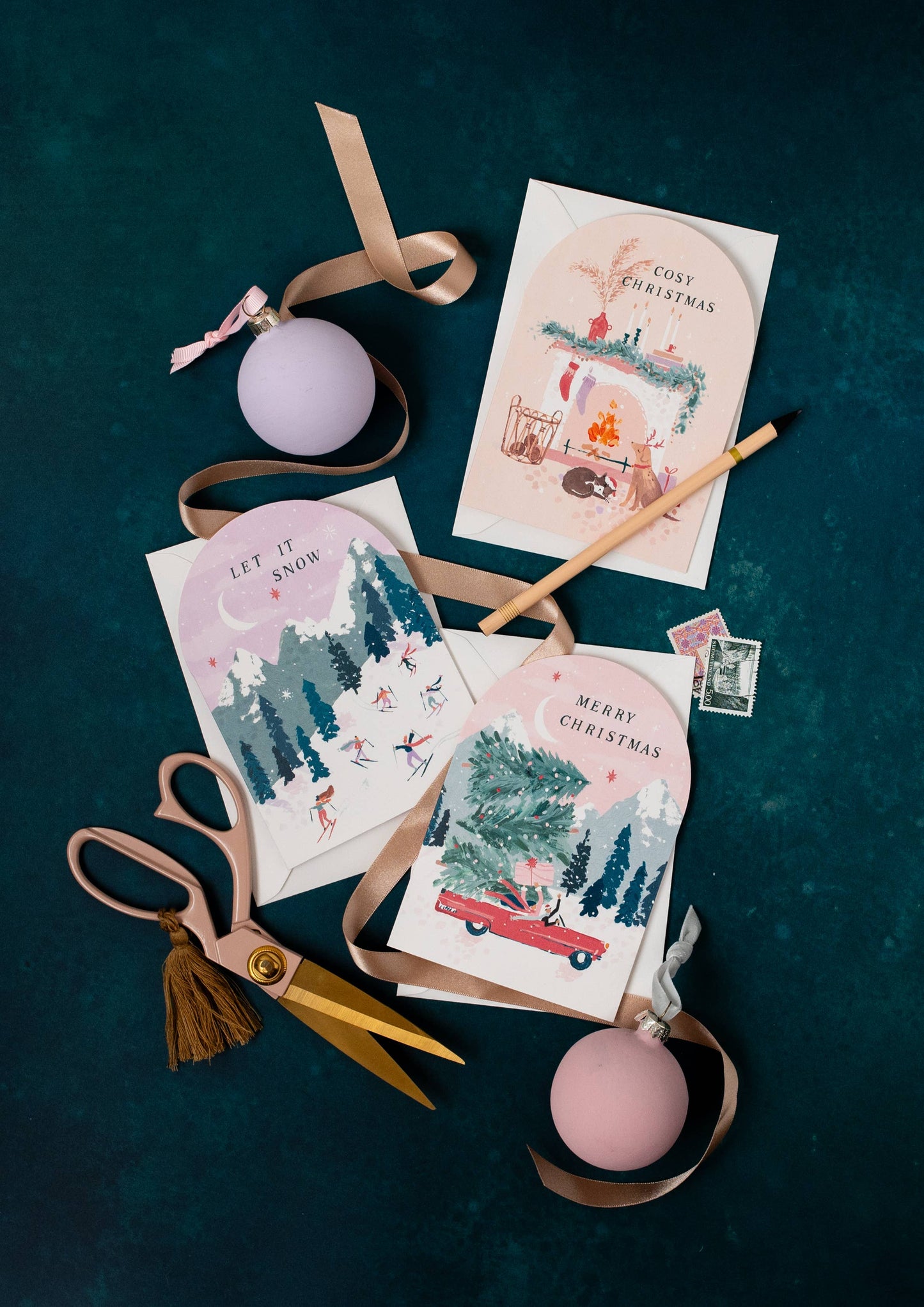 Cosy Fireplace Christmas Card | Holiday Card | Seasonal Card
