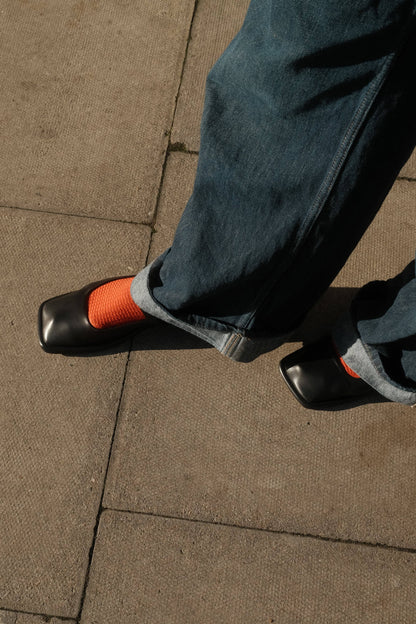 Summer Waffle Socks in Rust