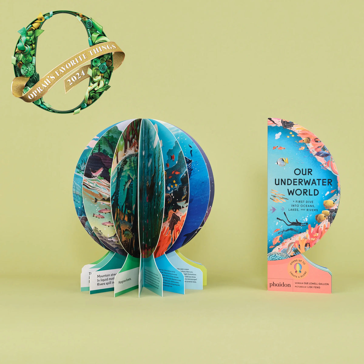 Our Underwater World Childrens Book Freestanding Globe