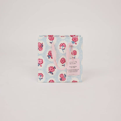 Small Hand Block Printed Gift Bags Pinks
