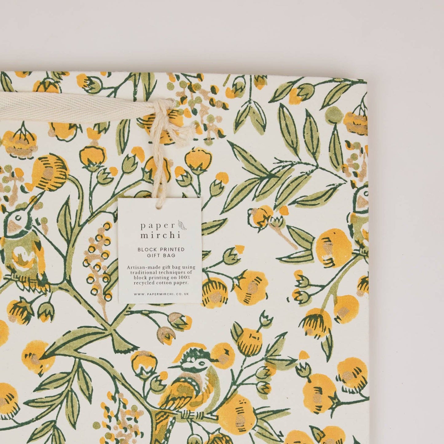 Songbird Sunshine Large Block Printed Gift Bags