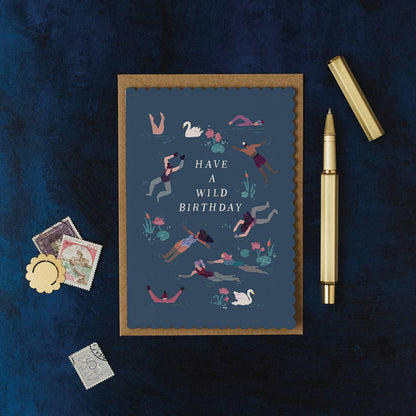 Wild Swimming Birthday Card | Outdoor Birthday Cards