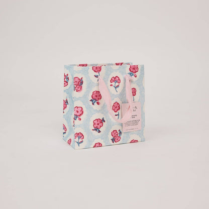 Small Hand Block Printed Gift Bags Pinks