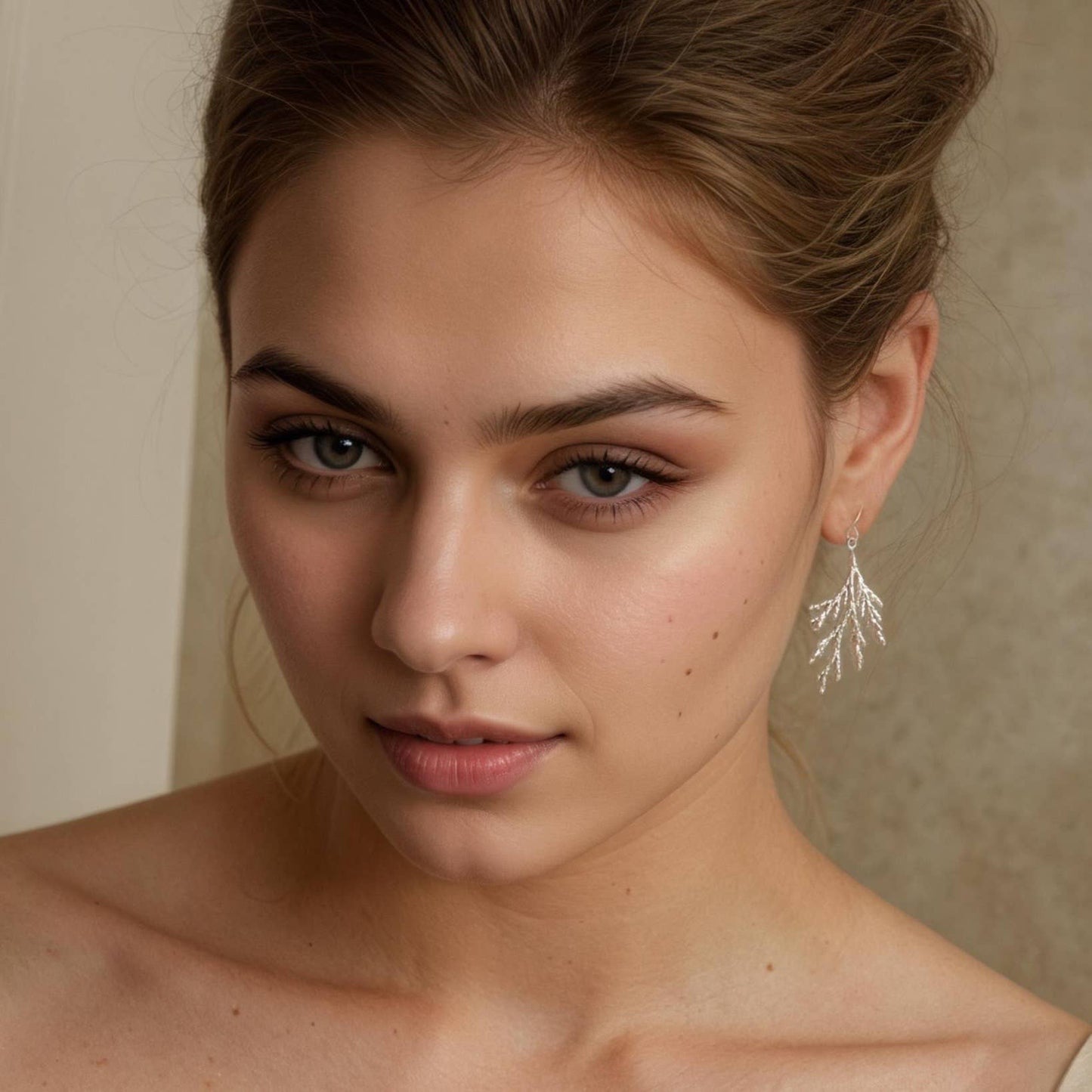 Conifer Tree Silver Earrings