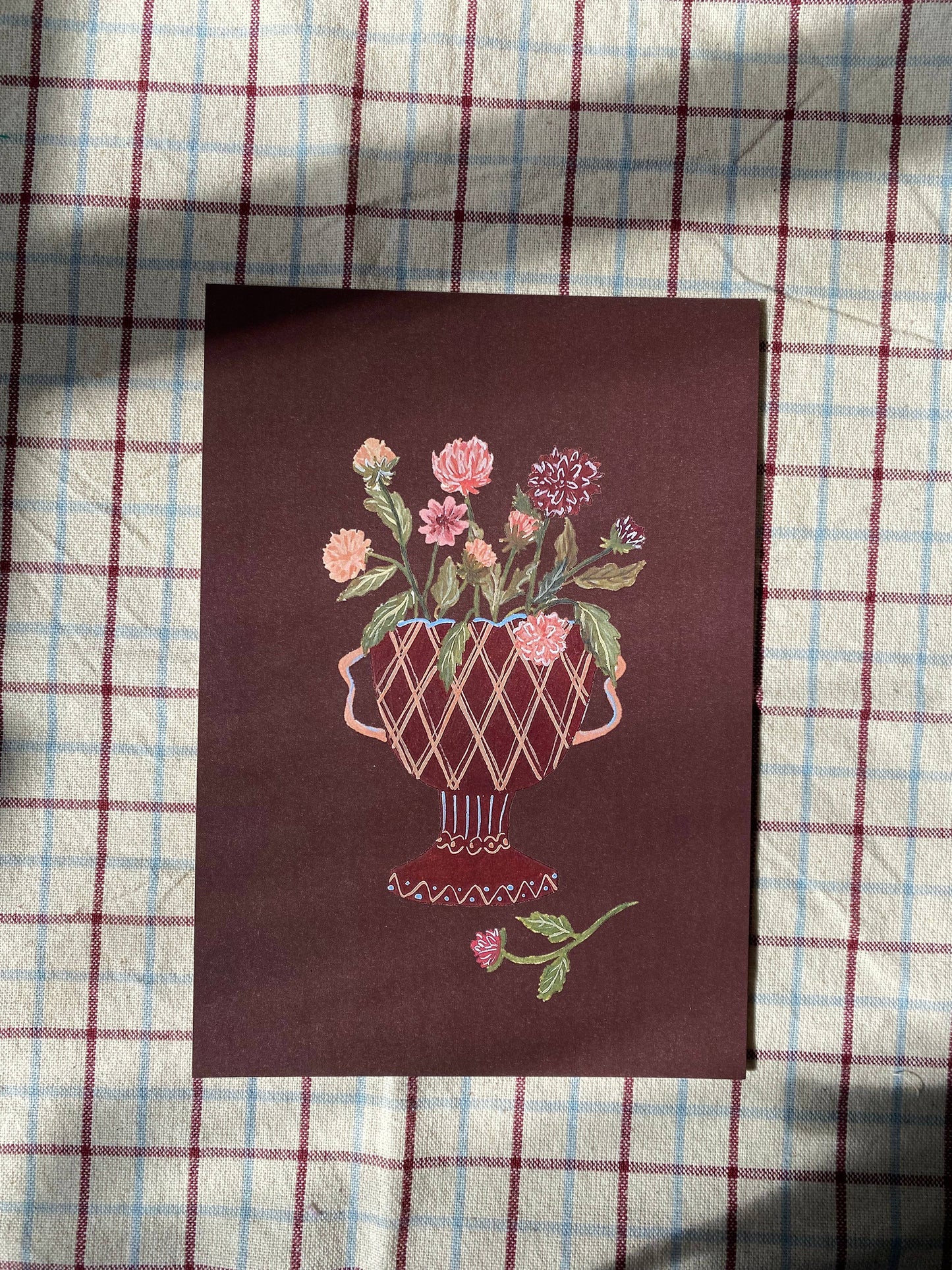 Pink Dahlias - A5 Print