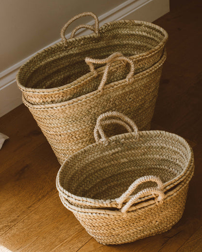 Vegan French Market Basket Bag