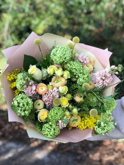 Buttercup Blush Spring Bouquet