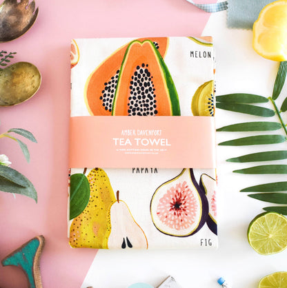 Summer Fruits Tea Towel