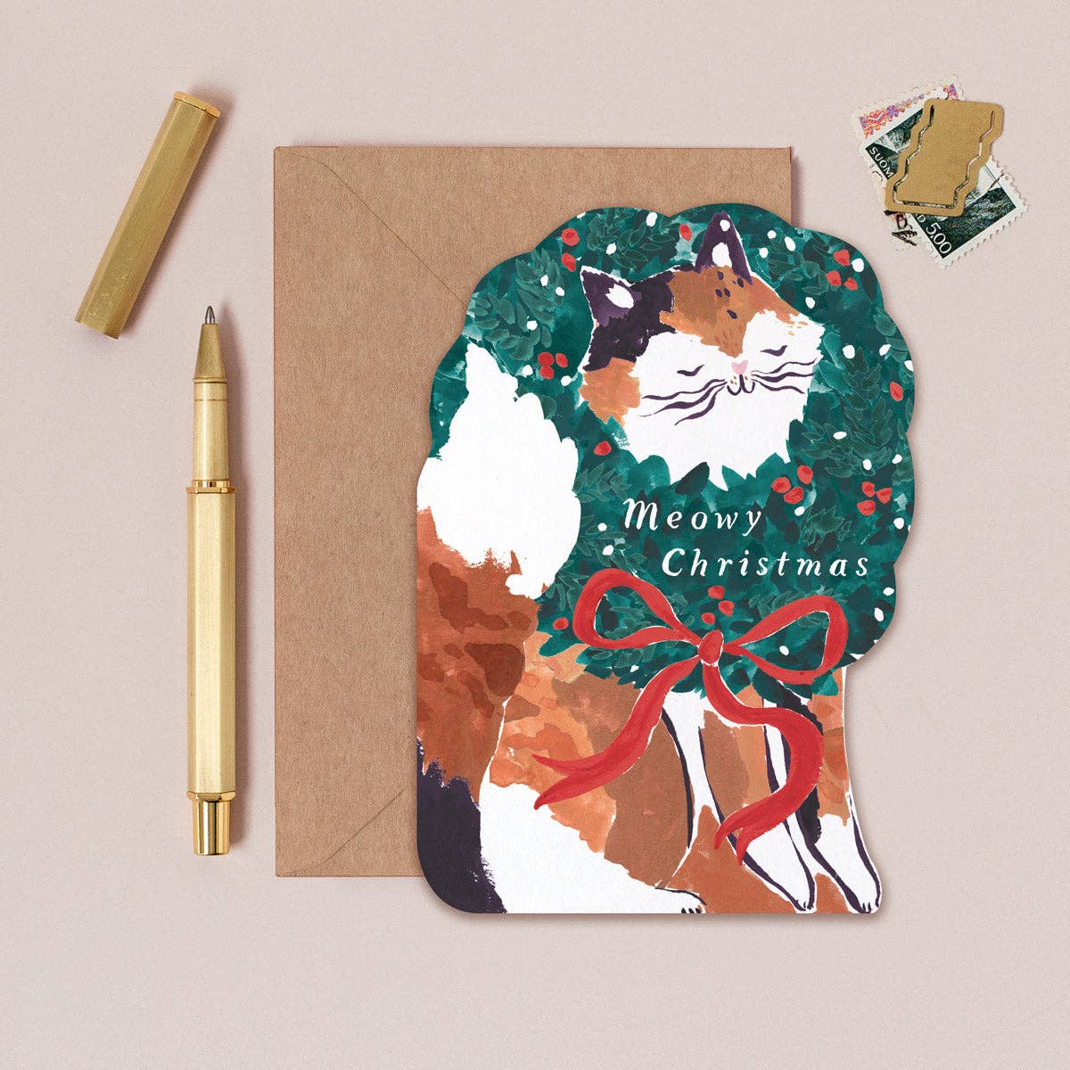 Cat Meowy Christmas Card | Holiday Cards | Christmas Cards