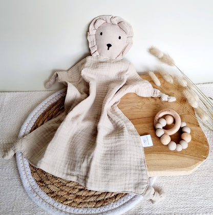 Beige Baby Comforter Cuddle Lion Toy