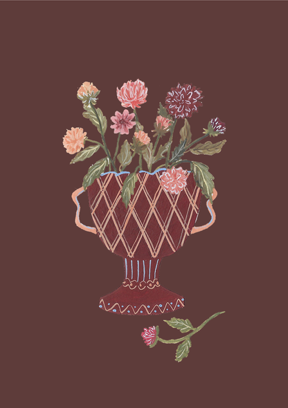 Pink Dahlias - A5 Print