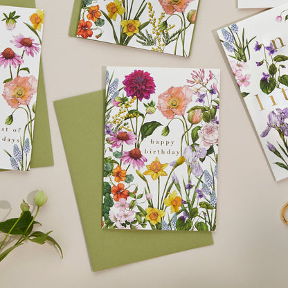 Bountiful Blooms - Happy Birthday - Card