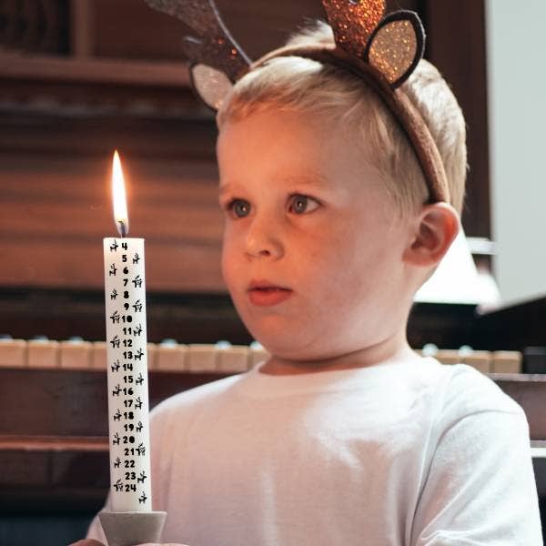 Reindeer Christmas Advent Candle