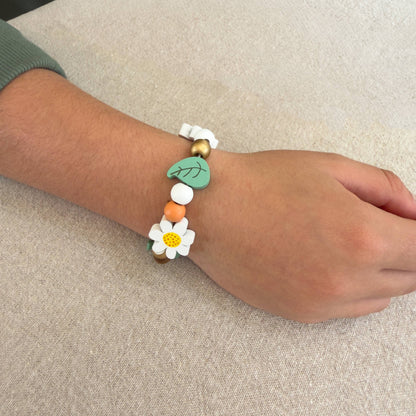 Mini Daisy Bracelet Gift Kit Wooden Bead Jewellery Making Friendship Bracelet Childrens