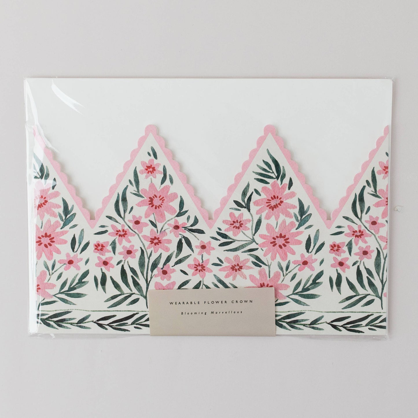 Botanical Party Hat Crown Birtday Card Floral