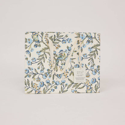 Songbird Blue Stone Medium Block Printed Gift Bags