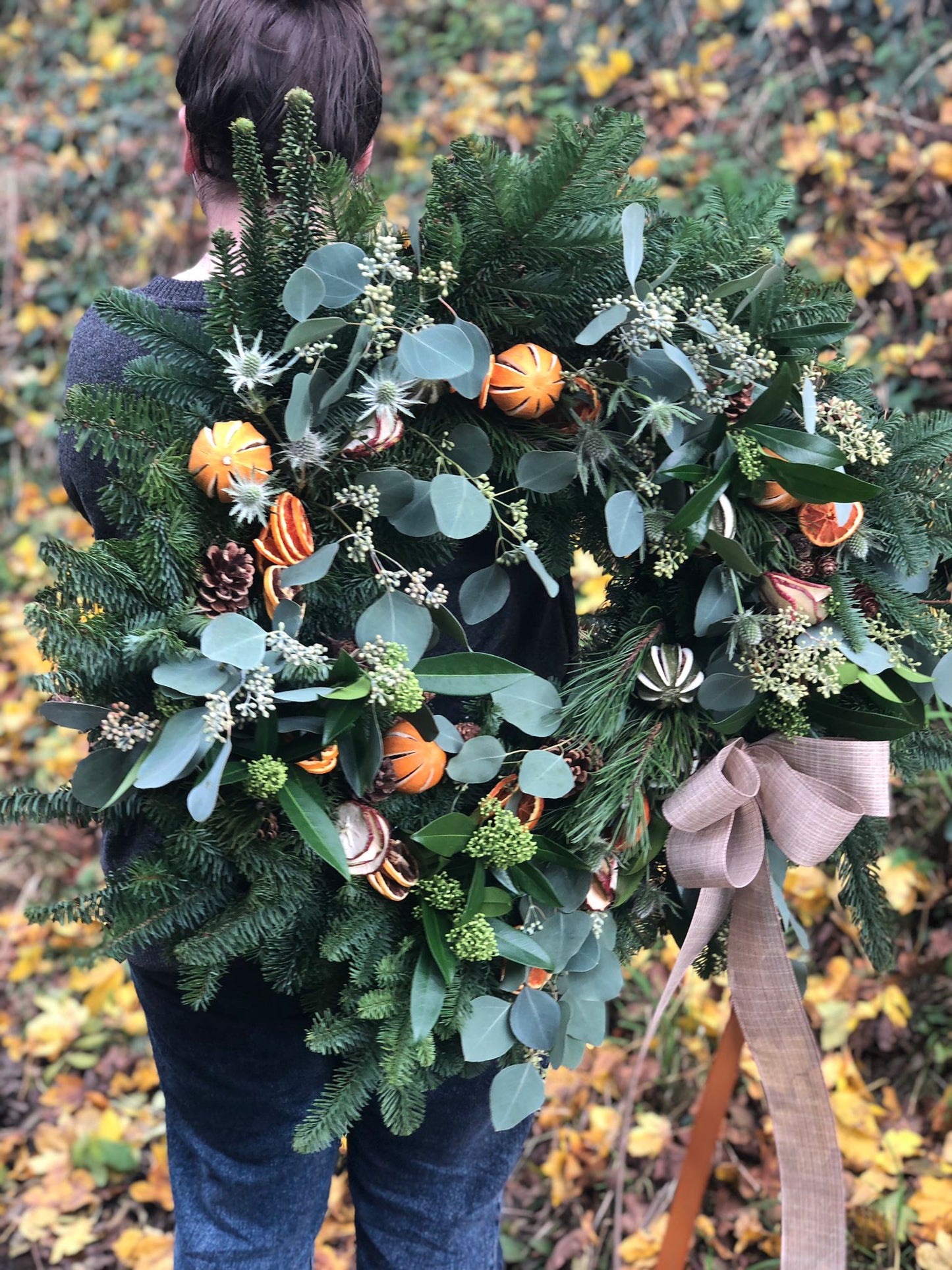 A Christmas Carol Fresh Door Wreath