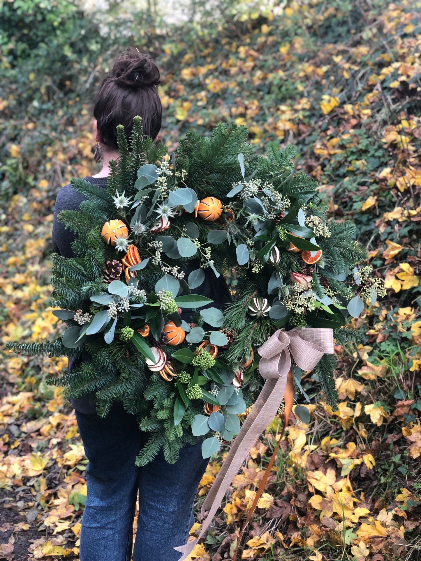 A Christmas Carol Fresh Door Wreath