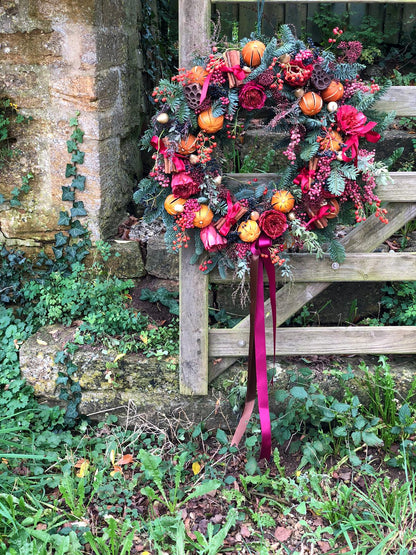 The Winter Decadence Fresh Door Wreath