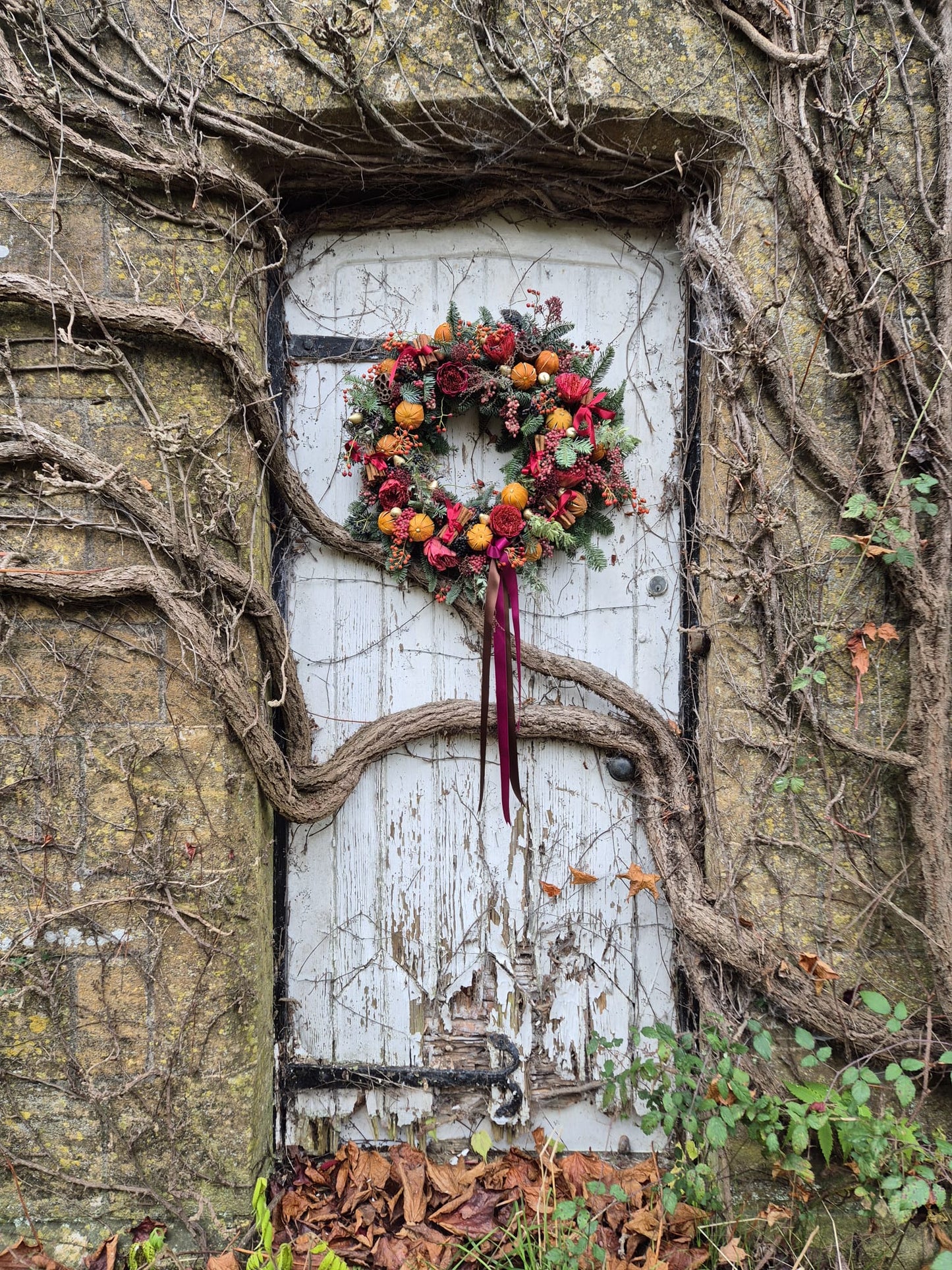 The Winter Decadence Fresh Door Wreath