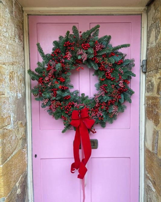 Love Actually Fresh Door Wreath