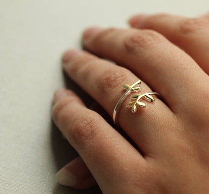 Botanical Sterling Silver Sprig Ring