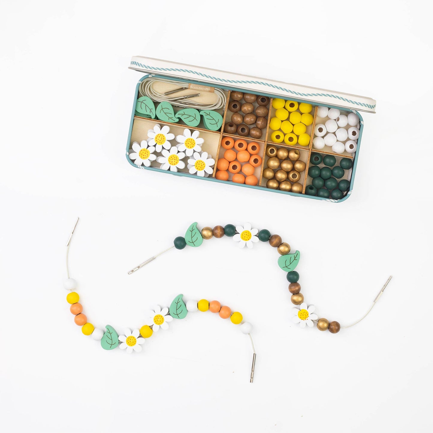 Daisy Bracelet Wooden Bead Jewellery Making Friendship Bracelet Kit Childrens