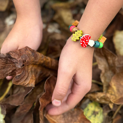 Forest Bracelet Wooden Bead Jewellery Making Friendship Bracelet Kit Childrens