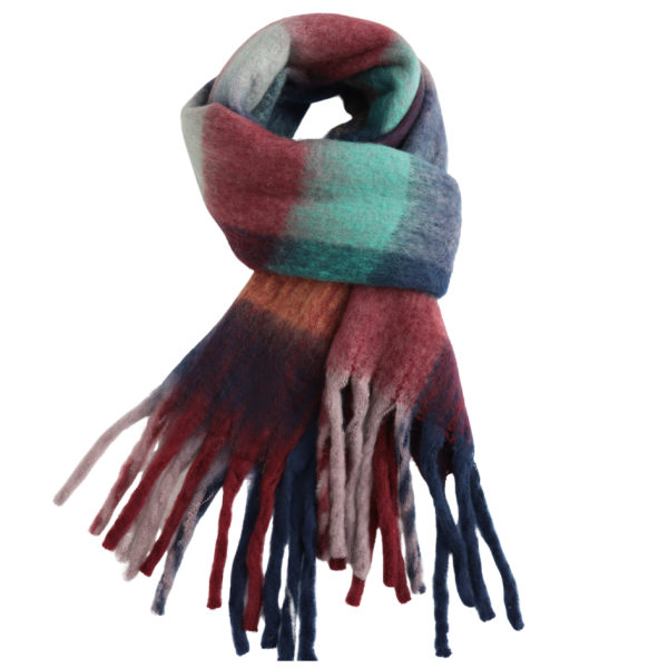 Super Soft Cosy Check Scarf, Forest Fruits