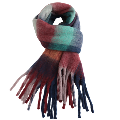 Super Soft Cosy Check Scarf, Forest Fruits