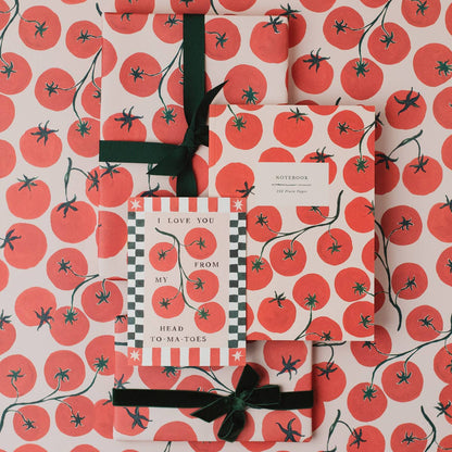 Tomatoes Gift Wrap | Heirloom Tomato Wrapping Paper Sheets