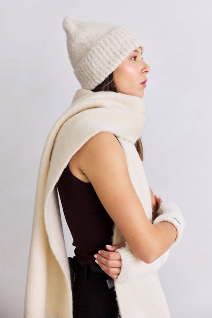 Pebble Beige Beanie Hat Made from 100% Recycled Materials