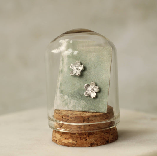 Forget Me Not Sterling Silver Stud Earrings