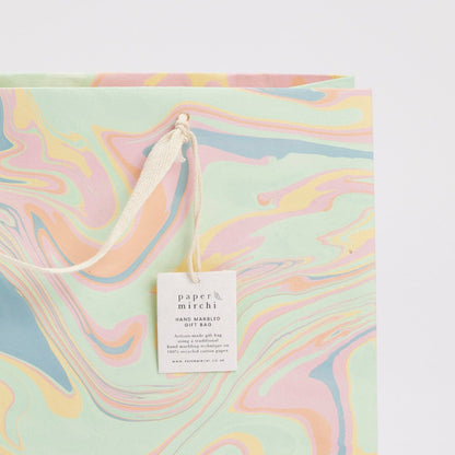 Pastel Punch Large Hand Marbled Gift Bags