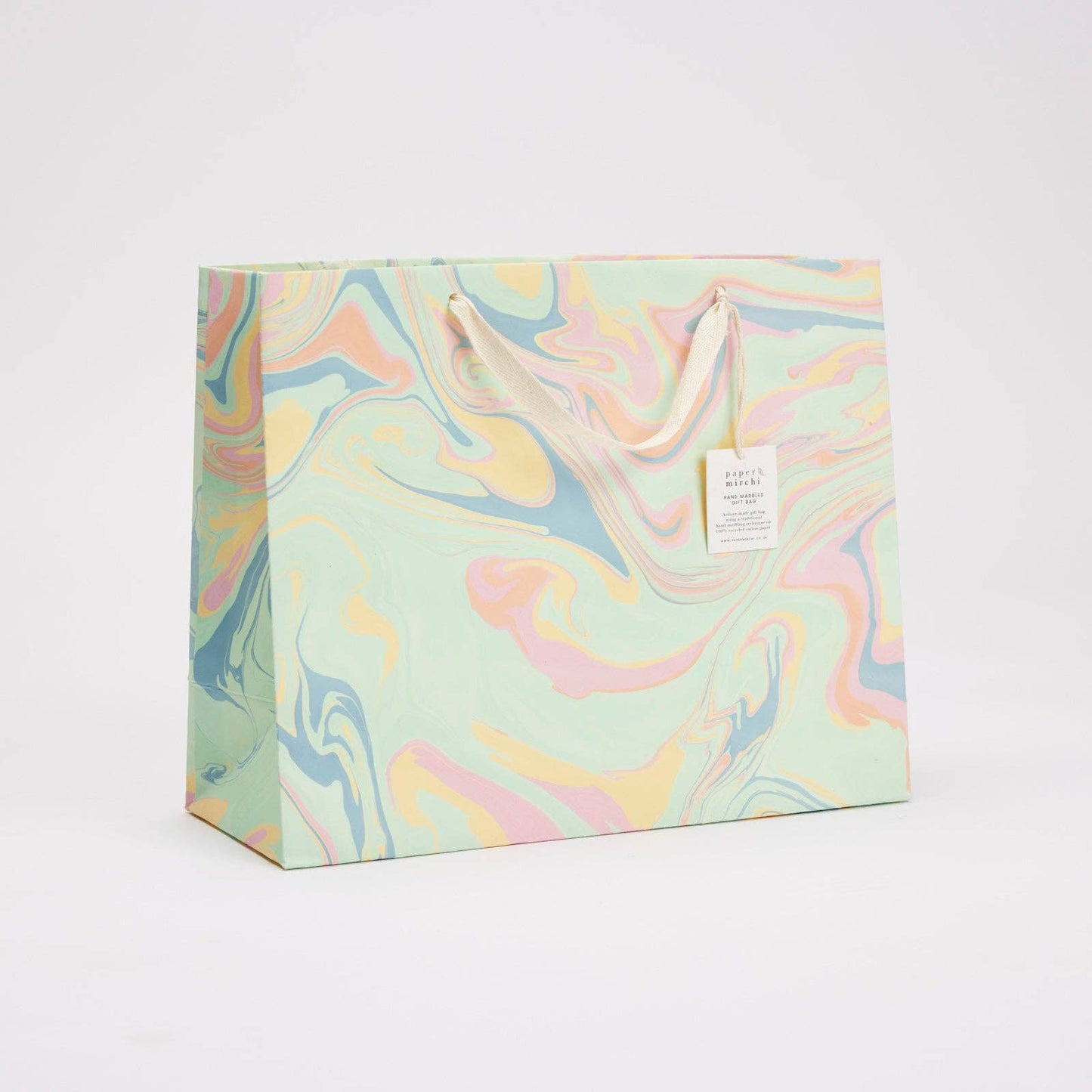 Pastel Punch Large Hand Marbled Gift Bags