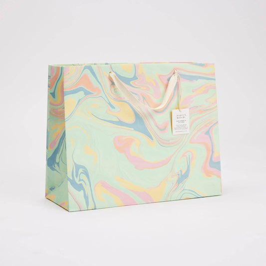Pastel Punch Large Hand Marbled Gift Bags