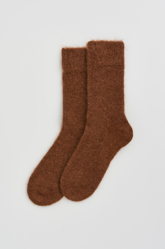 Alpaca Socks Chestnut Brown Ultra Soft