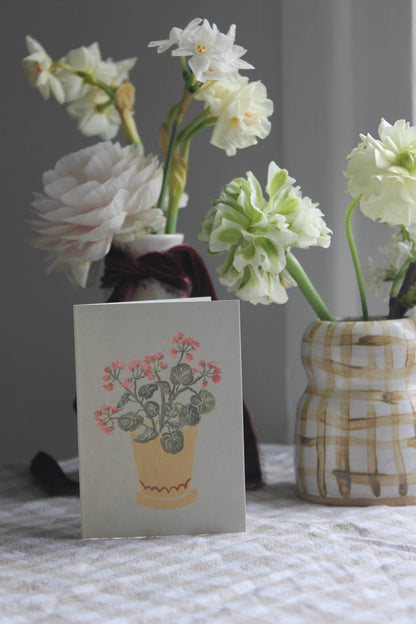 Geraniums Mini Art Card