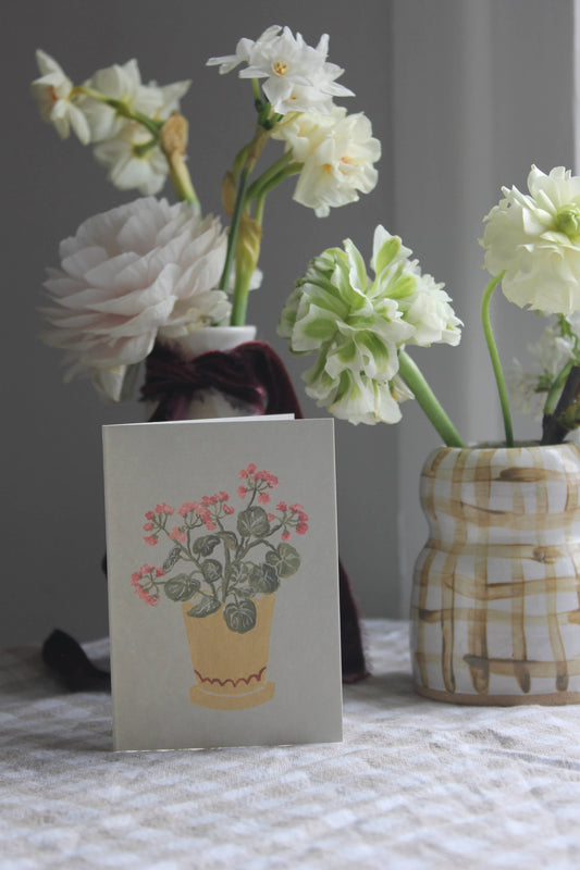 Geraniums Mini Art Card