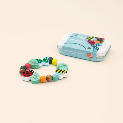 Mini Minibeast Bracelet Gift Kit Wooden Bead Jewellery Making Friendship Bracelet Childrens