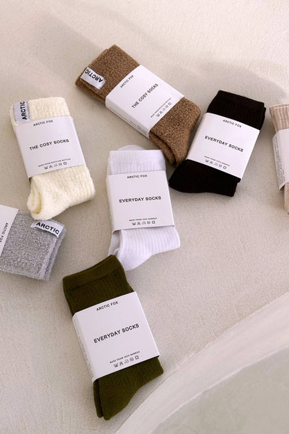 Cocoa Powder Cosy Socks - Made from 100% Recycled Plastic Bottles - AW26