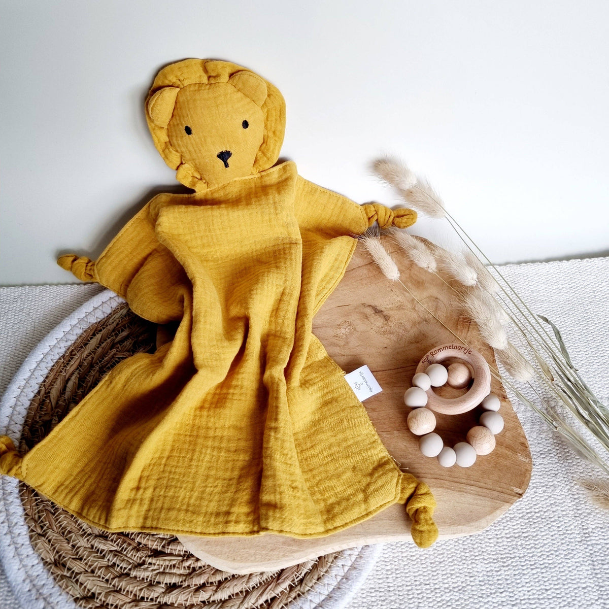 Ochre Baby Comforter Cuddle Lion Toy