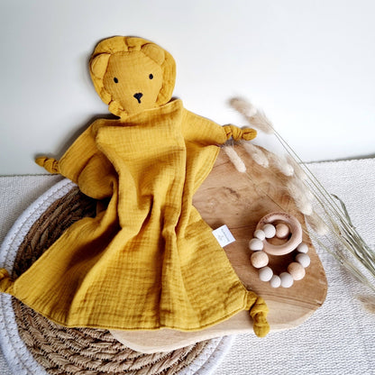 Ochre Baby Comforter Cuddle Lion Toy