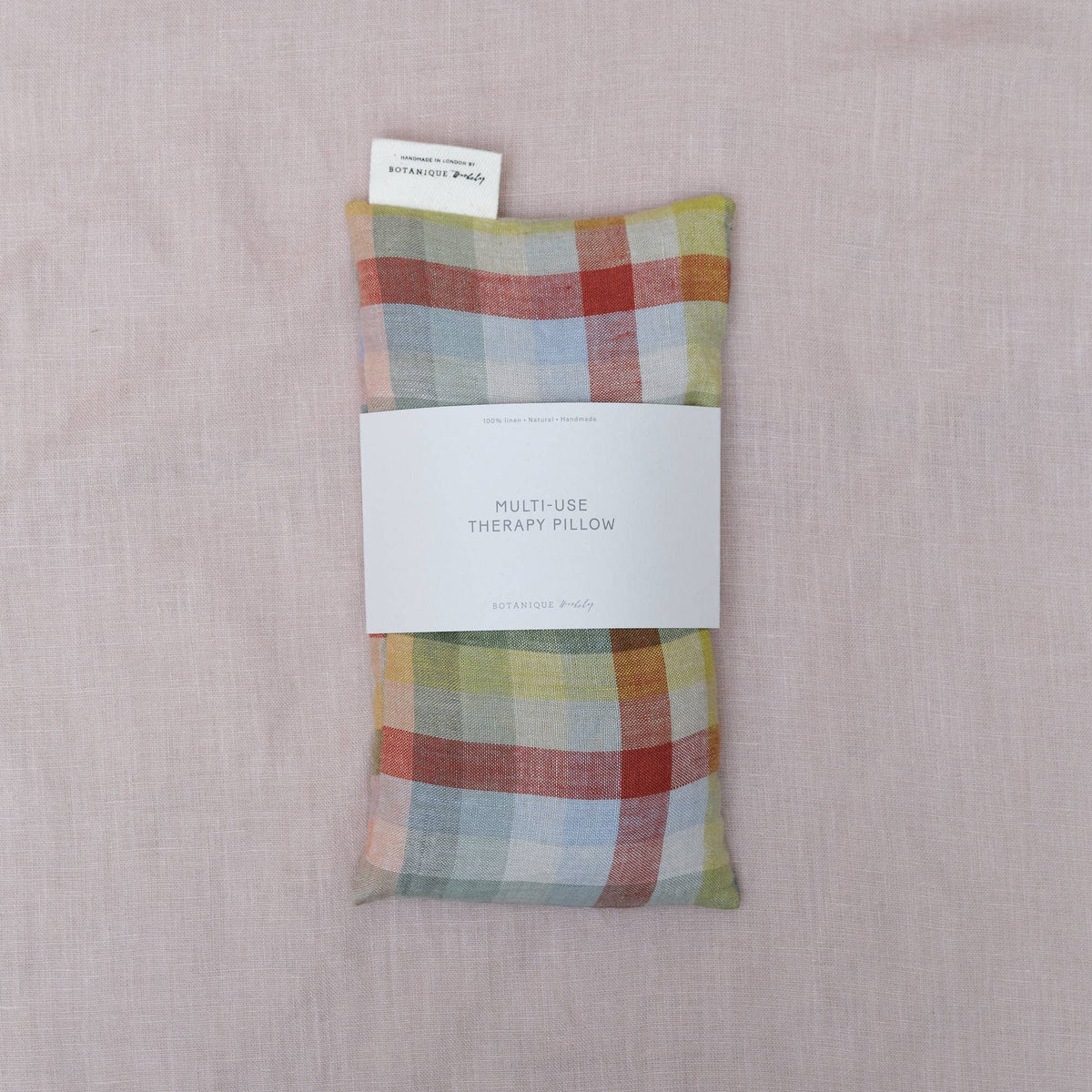 Linen Aurora Check Hot & Cold Use Lavender Therapy Pillow