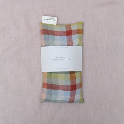 Linen Aurora Check Hot & Cold Use Lavender Therapy Pillow