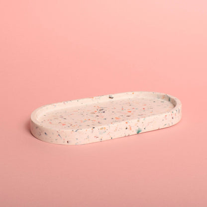 White Terrazzo Trinket Tray