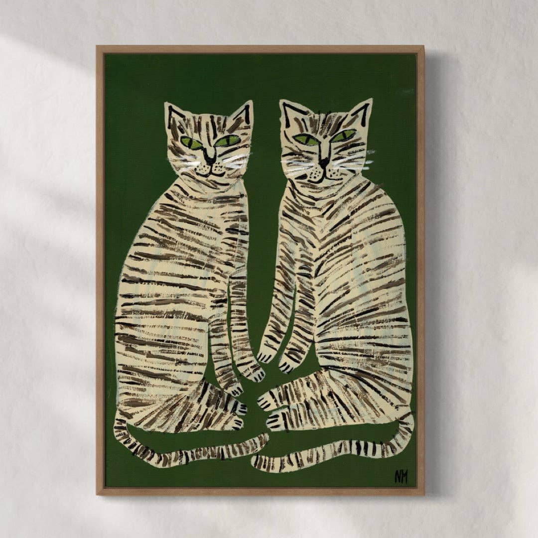 Two Tabby Cats Art Print