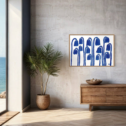 Three Blue Flowers Art Print