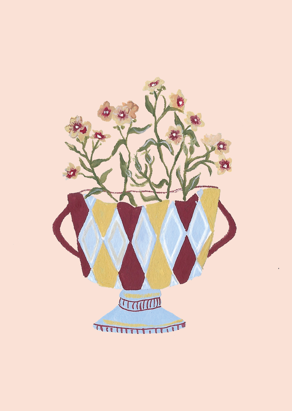 Cherry Phlox Mini Art Card