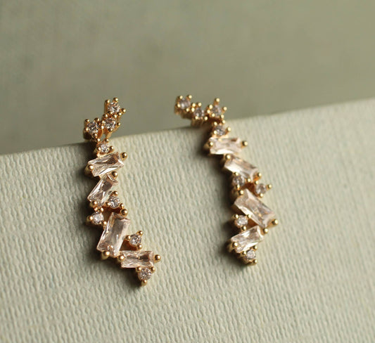 Starburst Statement Stud Drop Earrings